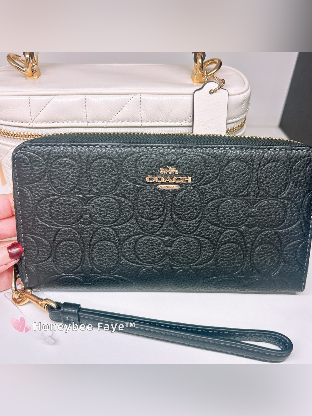 Coach Black Long Zip Around Wallet
In Signature Leather